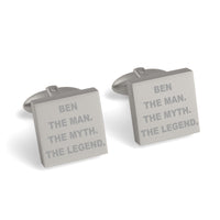 The Man The Myth The Legend Engraved Cufflinks
