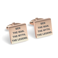 The Man The Myth The Legend Engraved Cufflinks