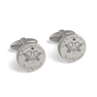 Of All The Walks We've Taken Engraved Cufflinks