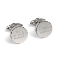 Our Walk To Remember Engraved Cufflinks