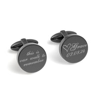 Our Walk To Remember Engraved Cufflinks