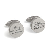 Our Walk To Remember Engraved Cufflinks