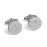 Our Walk To Remember Engraved Cufflinks