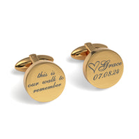 Our Walk To Remember Engraved Cufflinks