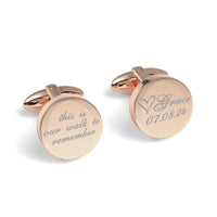 Our Walk To Remember Engraved Cufflinks