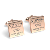 The Jones Engraved Wedding Cufflinks