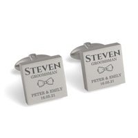 The Jones Engraved Wedding Cufflinks