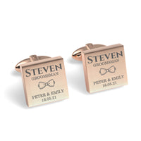 The Jones Engraved Wedding Cufflinks