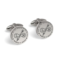 Tying The Knot Engraved Cufflinks