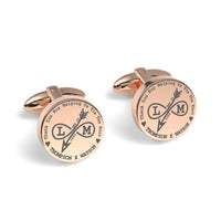 Tying The Knot Engraved Cufflinks