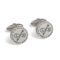 Tying The Knot Engraved Cufflinks