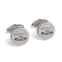 World Best Dad Engraved Cufflinks