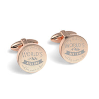 World Best Dad Engraved Cufflinks