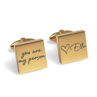 You Are My Person Engraved Cufflinks