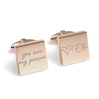 You Are My Person Engraved Cufflinks