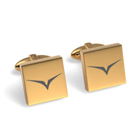 Your Logo Here Engraved Square Cufflinks