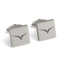 Your Logo Here Engraved Square Cufflinks