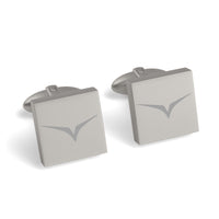 Your Logo Here Engraved Square Cufflinks