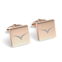 Your Logo Here Engraved Square Cufflinks