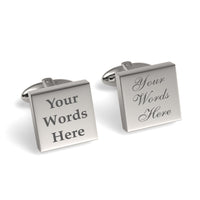 Engraved Words Custom Cufflinks