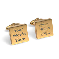 Engraved Words Custom Cufflinks