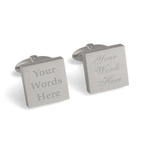 Engraved Words Custom Cufflinks