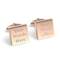 Engraved Words Custom Cufflinks