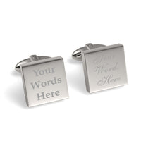 Engraved Words Custom Cufflinks