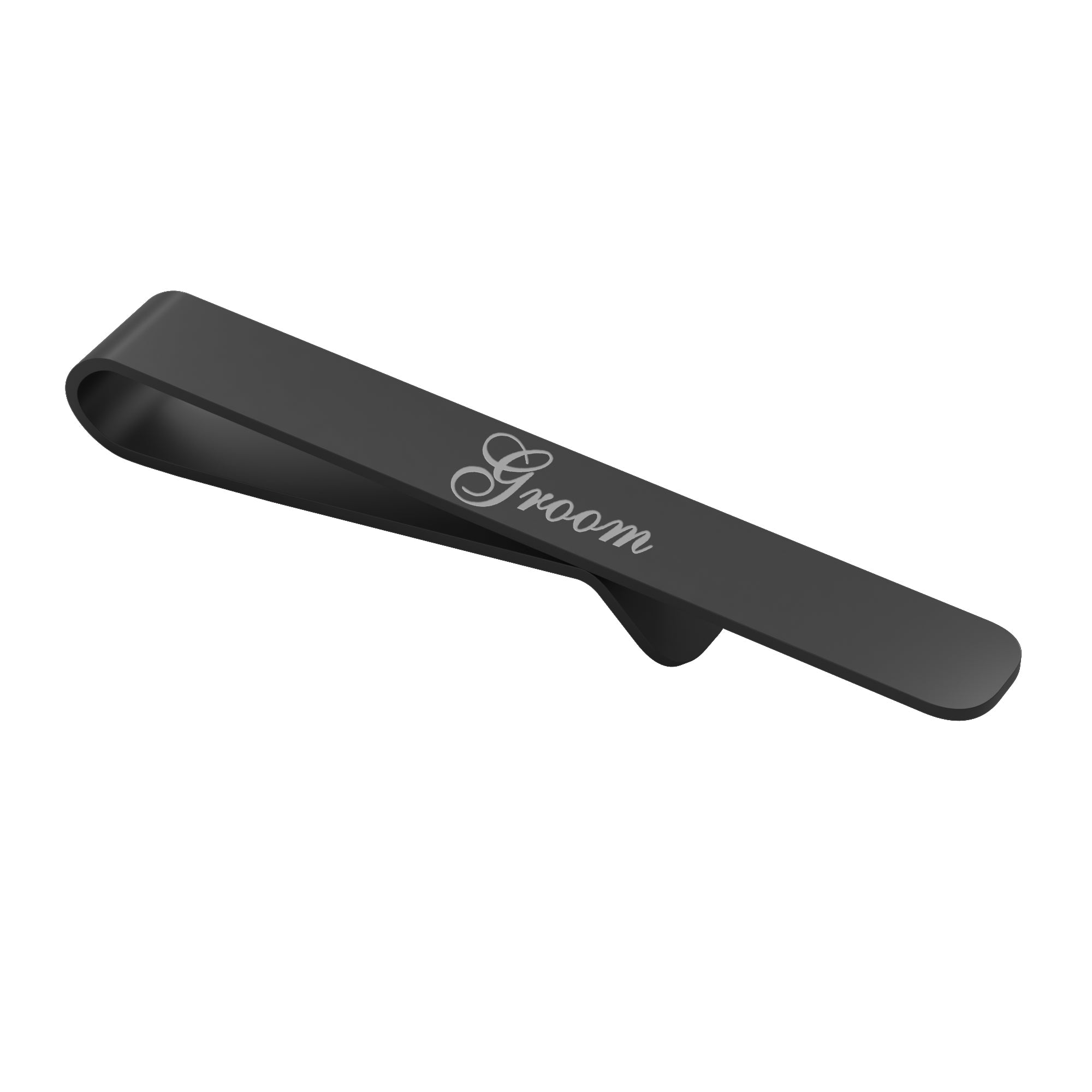 Wedding Role Groom Engraved Tie Bar