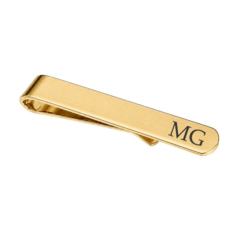 Initials Engraved Tie Bar
