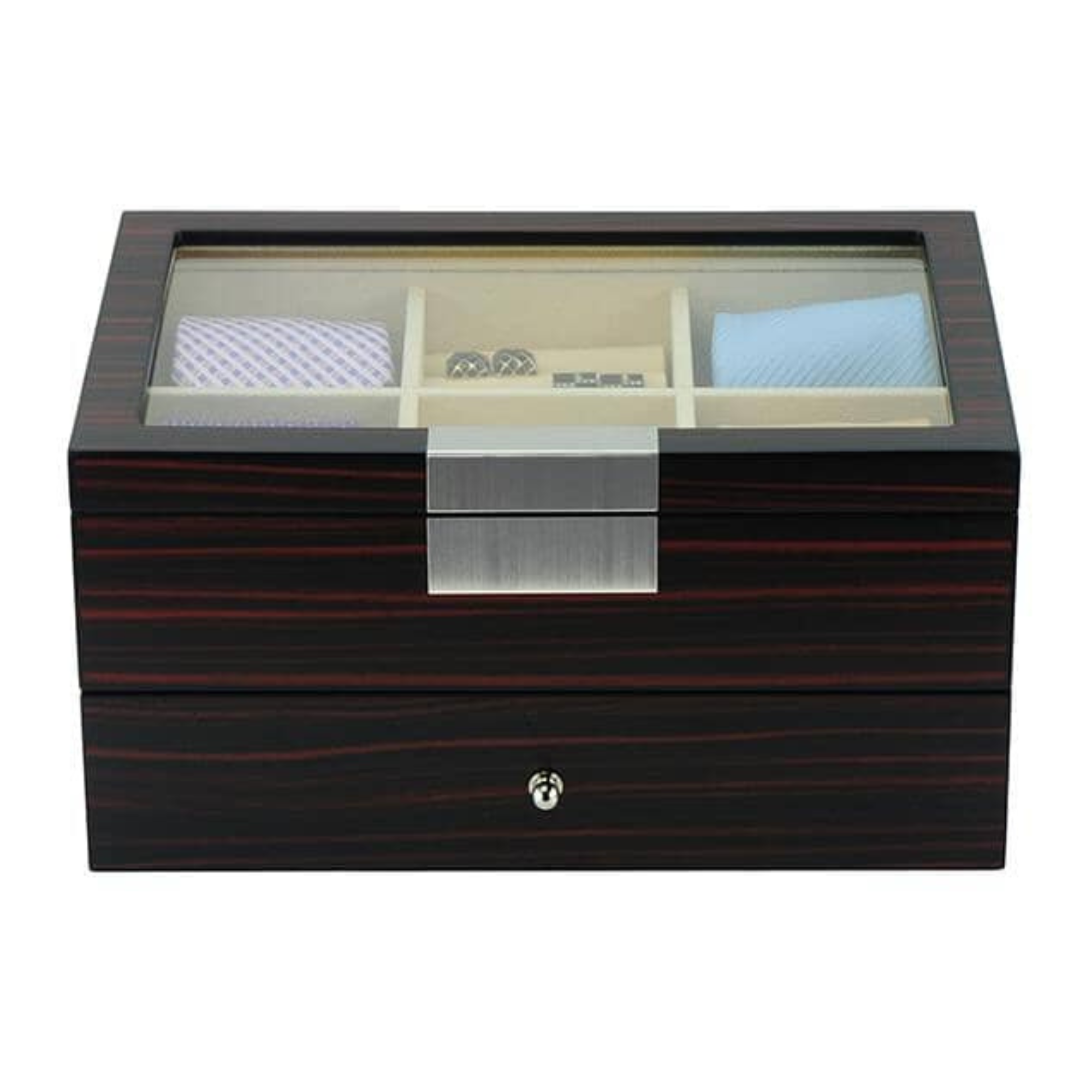 Seconds - Ebony Wooden Tie Box for 12