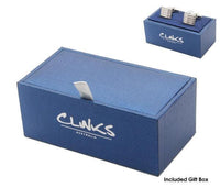 Classic Brushed Silver Black Line Cufflinks Classic & Modern Cufflinks Clinks Australia