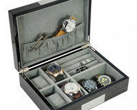 Wenge Wooden Cufflink Watch Box