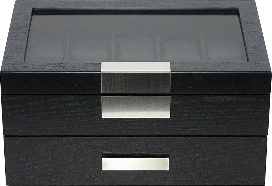 Black Wooden Watch Box for 20 Watches