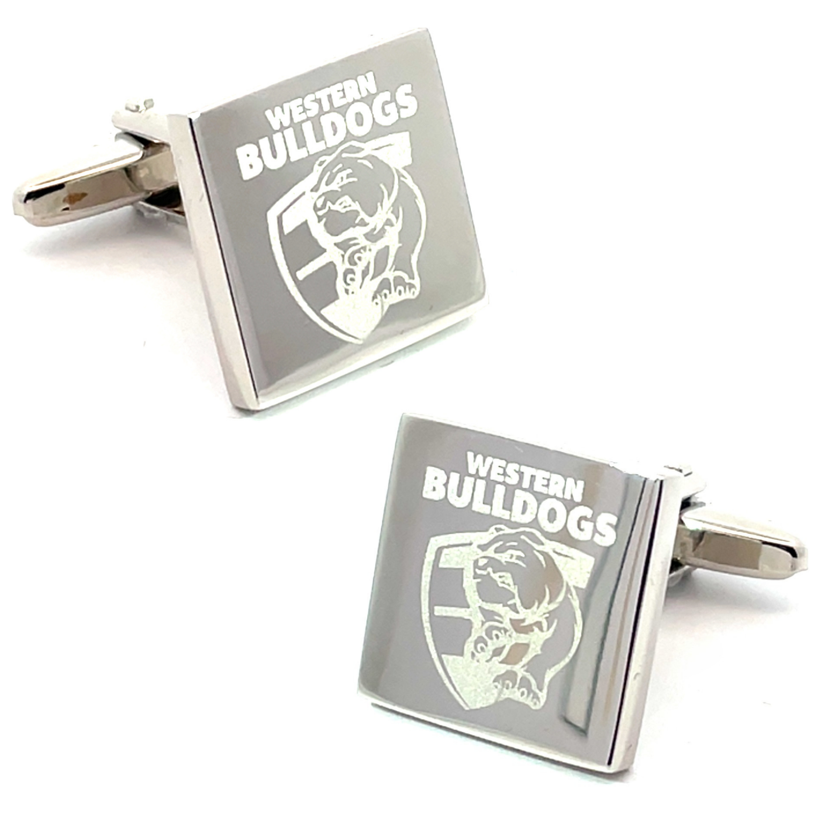 Silver Western Bulldogs AFL Cufflinks
