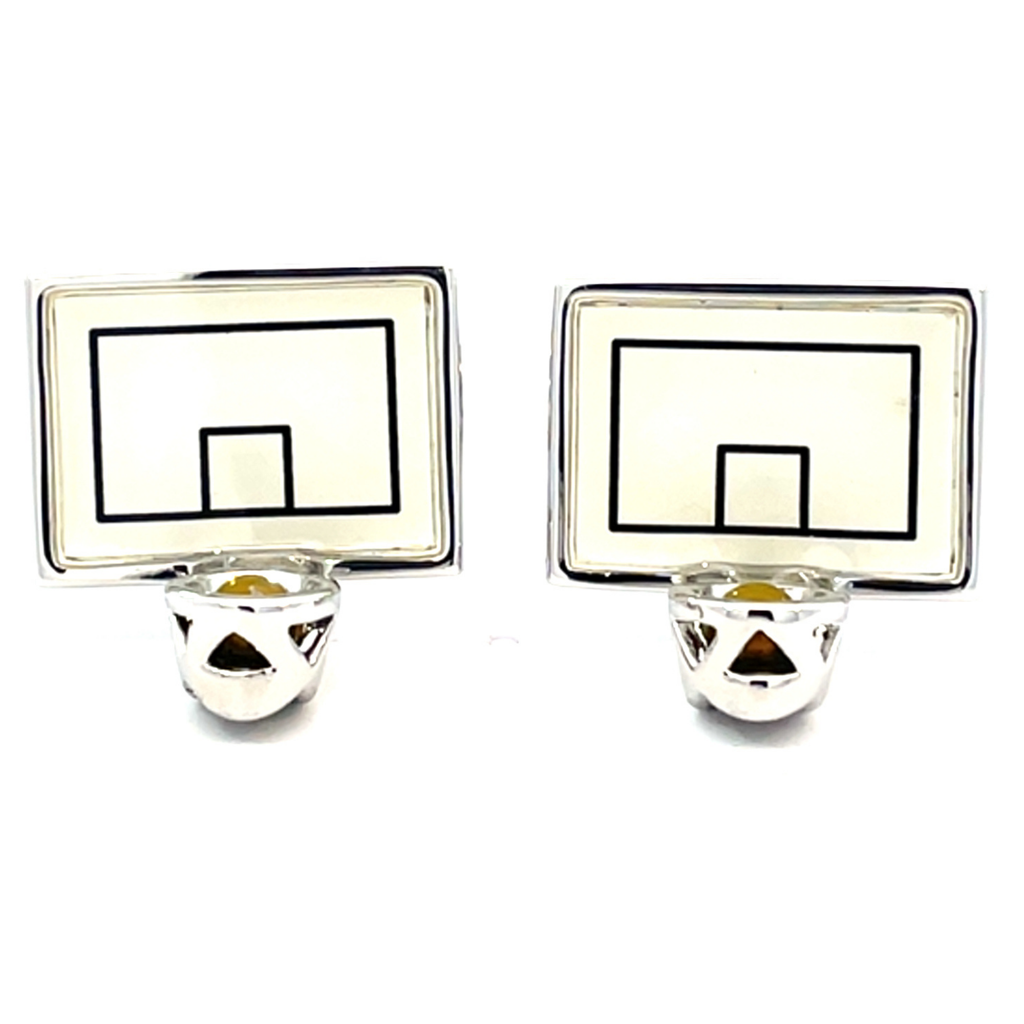 Basketball Backboard and Ring Cufflinks