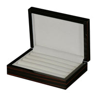 16 Pairs Storage Box for Cufflinks Ebony Storage Boxes Clinks