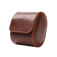 Watch Roll Case for 1 in Brown Vegan Leather Watch Boxes Clinks