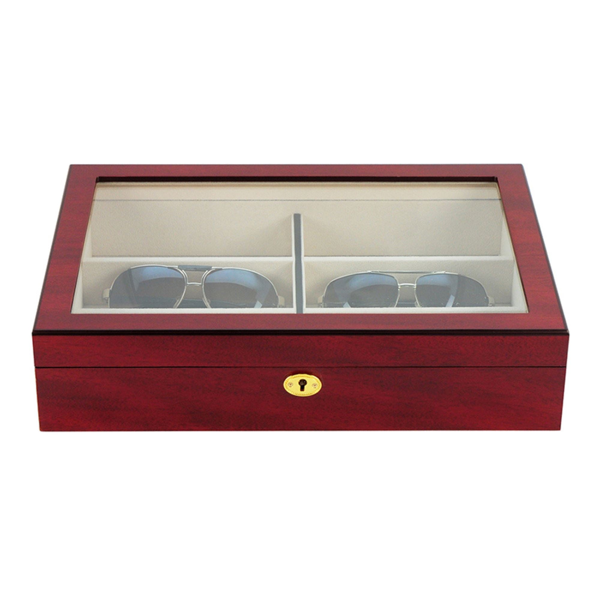 6 Pairs Cherry Wooden Sunglass Box Storage Boxes Clinks Australia 