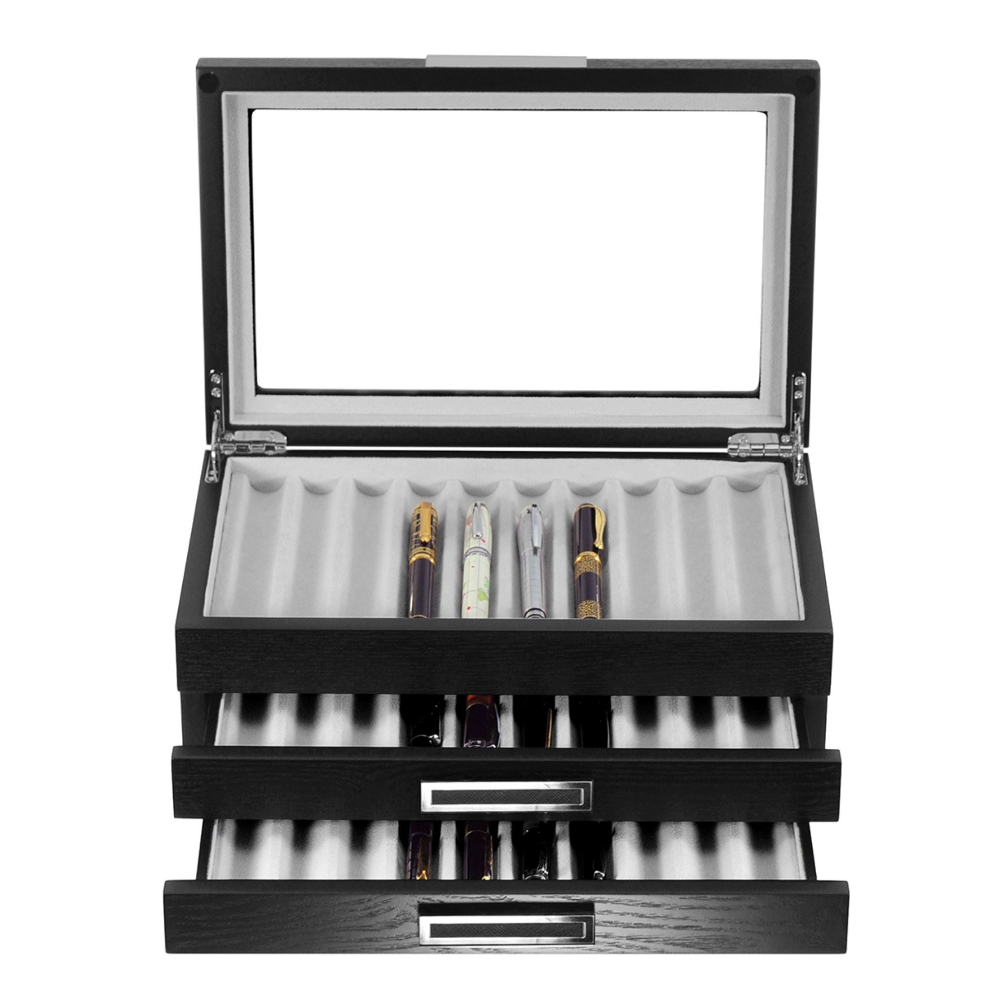 30 Slots Wooden Pen Box Storage Boxes Clinks Australia 