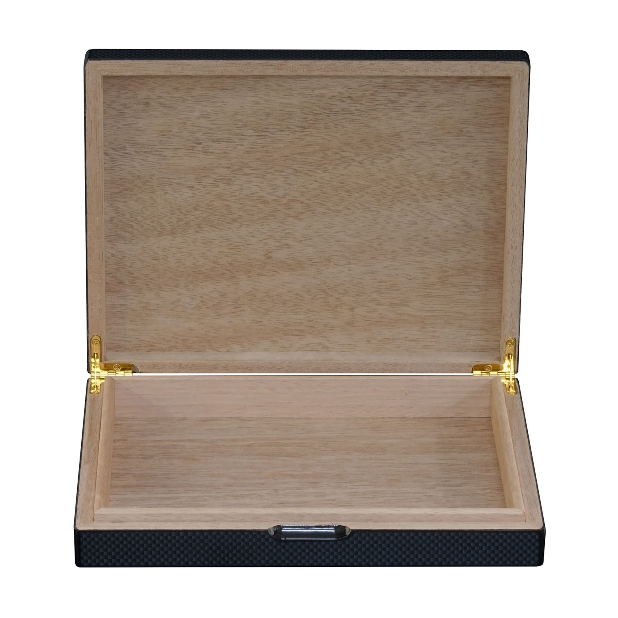10 CT Carbon Fibre Wooden Humidor Cigar Boxes Clinks 