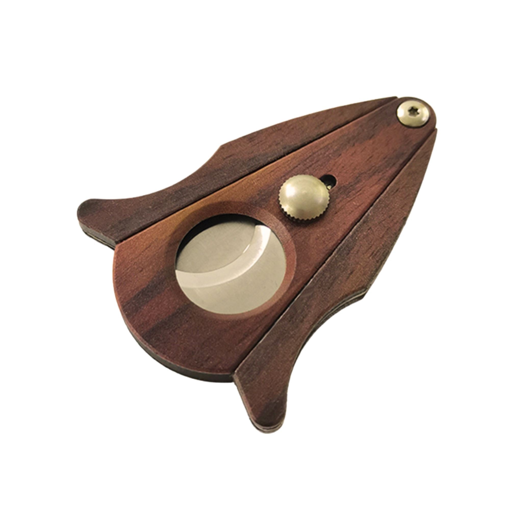 Wood And Stainless Steel 56 Ring Gaugel Cigar Cutter With Cut And Lock System Cigar Cutter Clinks Australia 