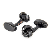 Matte Black Knot Cufflinks Classic & Modern Cufflinks Clinks Australia