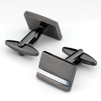 Gunmetal with Mother of Pearl Cufflinks Classic & Modern Cufflinks Clinks Australia