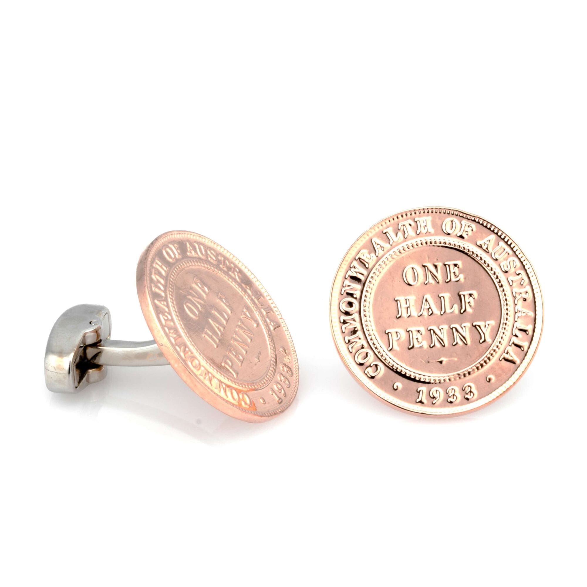 Half Penny George V Cufflinks Novelty Cufflinks Clinks Australia 