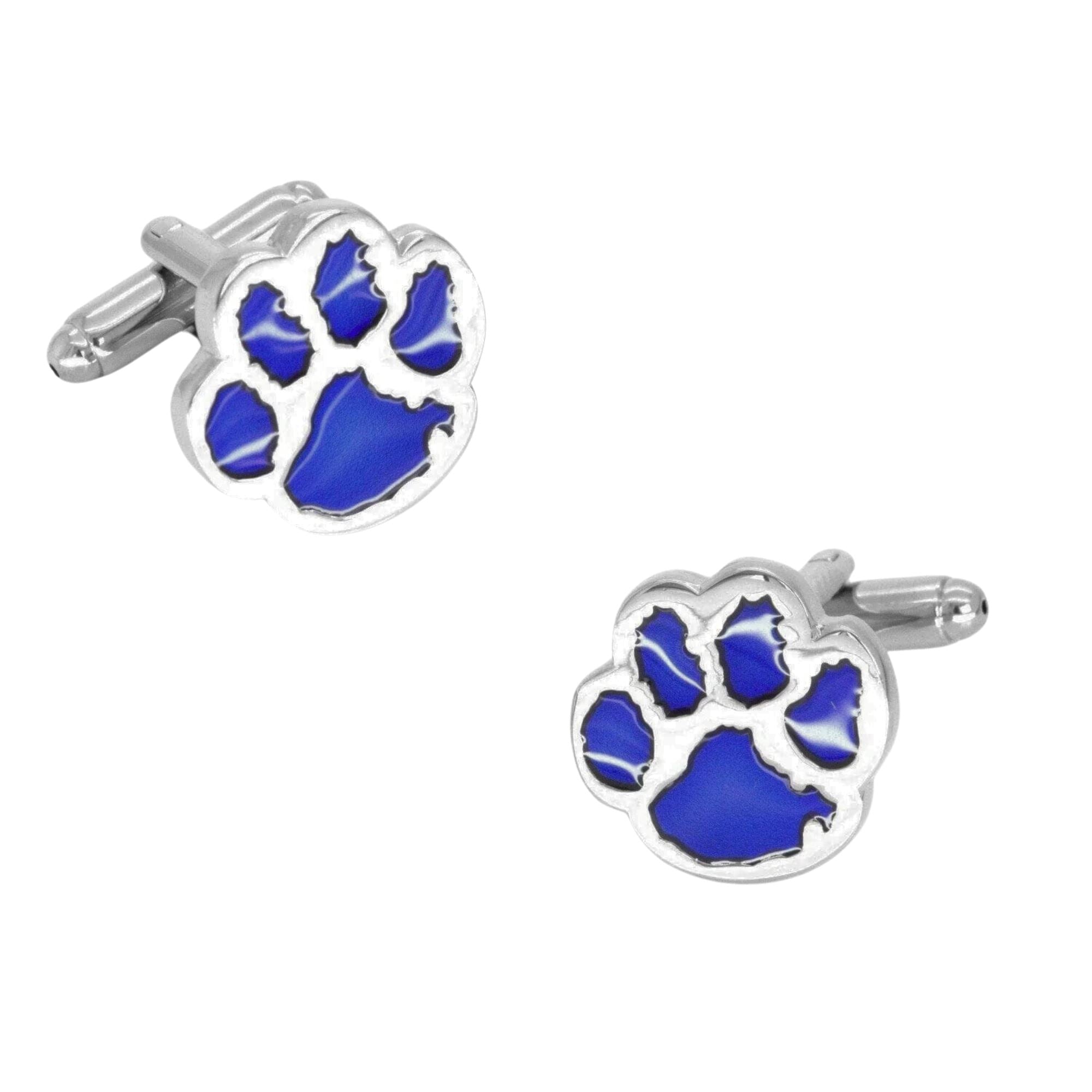 Blue Paw Print Cufflinks Novelty Cufflinks Clinks Australia Blue Paw Print Cufflinks 