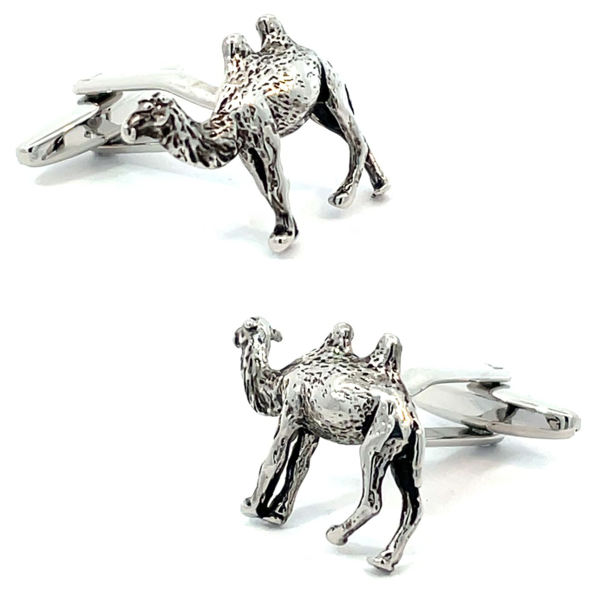 Camel Cufflinks in Antiqued Silver