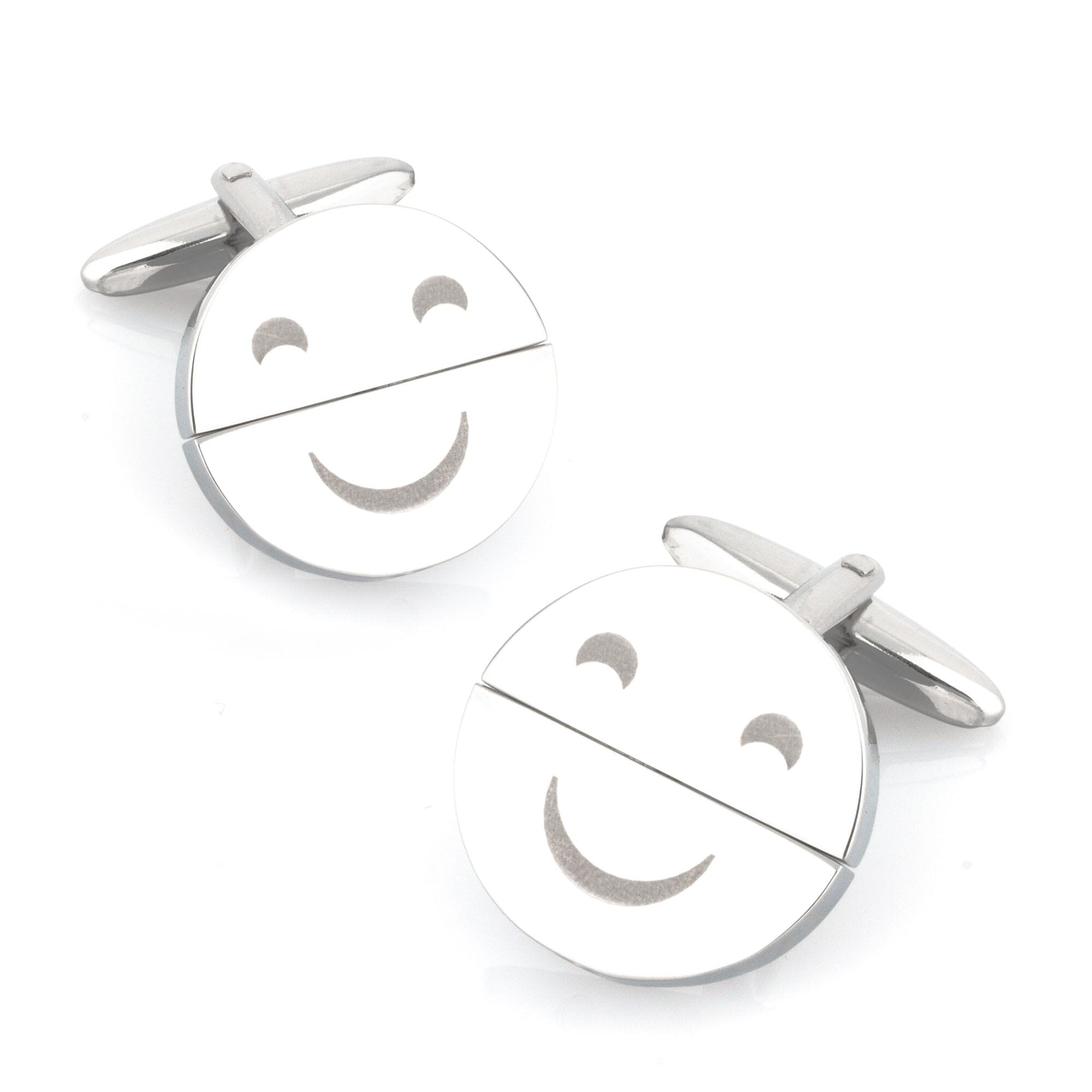 Happy Sad Face Twist Cufflinks Novelty Cufflinks Clinks Australia Happy Sad Face Twist Cufflinks 