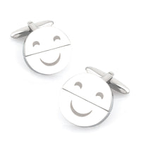 Happy Sad Face Twist Cufflinks Novelty Cufflinks Clinks Australia Happy Sad Face Twist Cufflinks