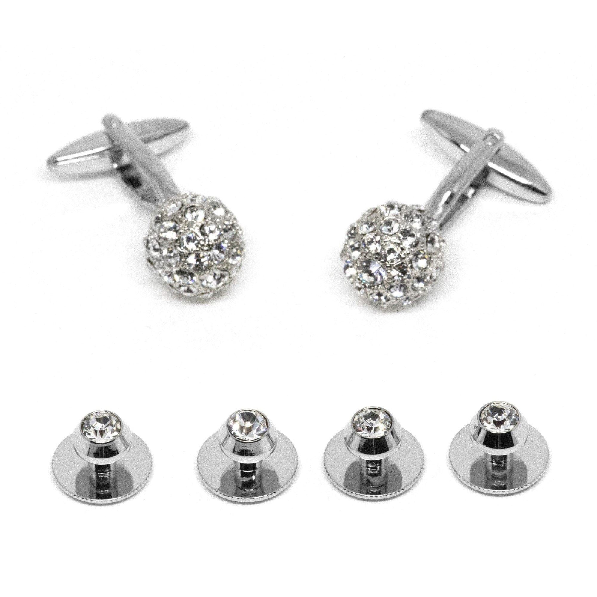 Crystal Ball Cufflinks and Stud Set Stud Sets Clinks Australia 